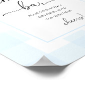 オータムパンプキンブルーギンガムミモーザバーテーブルサイン ポスター (角)