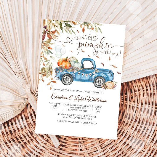 オータムパンプキンベイビーシャワーの招待状 招待状