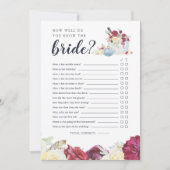 オータムパンプキン両面ウェディングシャワーゲームカード 招待状 (正面)