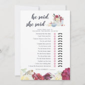 オータムパンプキン両面プリント ブライダルシャワーゲームカード 招待状 (正面)