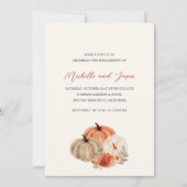 オータムパンプキン フラワーズ エレガントエンゲージメントパーティー 招待状 (正面)