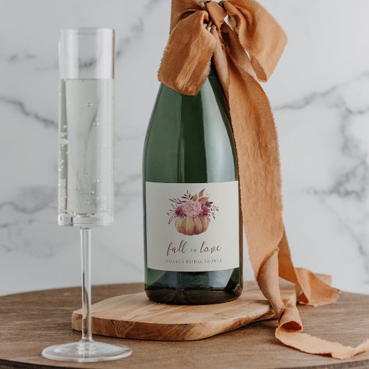 オータムパンプキン＆ワイルドフラワーズ "秋に恋して" スパークリングワインラベル