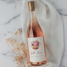 オータムパンプキン＆ワイルドフラワーズ "秋に恋して" ワインラベル