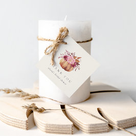 オータムパンプキン＆ワイルドフラワーズ 秋のブライダルシャワー フェイバータグ