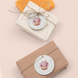 オータムパンプキン＆ワイルドフラワーズ 秋のブライダルシャワー フェイバータグ