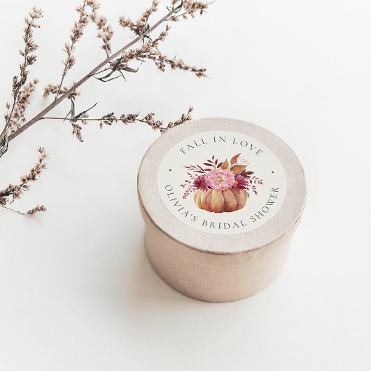 オータムパンプキン＆ワイルドフラワーズ 秋のブライダルシャワー ラウンドシール