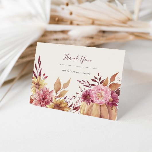 オータムパンプキン＆ワイルドフラワーズ 秋 サンキューカード