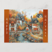 オータムビレッジブリッジイラストレーション シーズンポストカード (正面)
