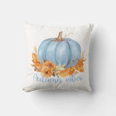オータムビーズブルーパンプキン装飾用クッション クッション (正面)