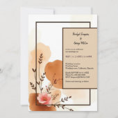 オータムピーチ フラワーズ ウォーターカラーフレーム (正面)