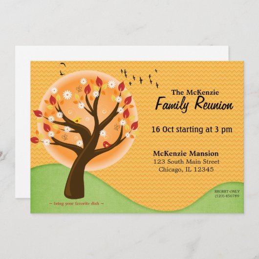 オータムファミリー懇親会 招待状 (正面/裏面)