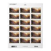 オータムフィールドサンセット秋の結婚式住所 シール (フルシート)