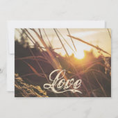 オータムフィールドサンセット秋の結婚式招待状 招待状 (裏面)