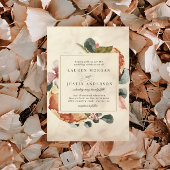 オータムフィール エレガント フラワーズ ウェディング 招待状