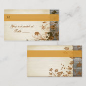 オータムフェイク花結婚木の座席表 プレイスカード (正面/裏面)