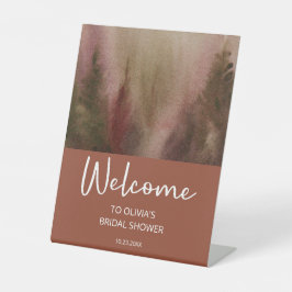 オータムフォレストテラコタブライダルシャワーウェルカム 台座サイン