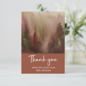 オータムフォレストテラコタ感謝していブライダルシャワーユー カード (スタンド正面)
