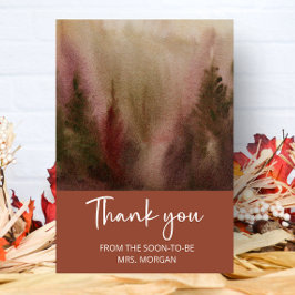 オータムフォレストテラコタ感謝していブライダルシャワーユー カード