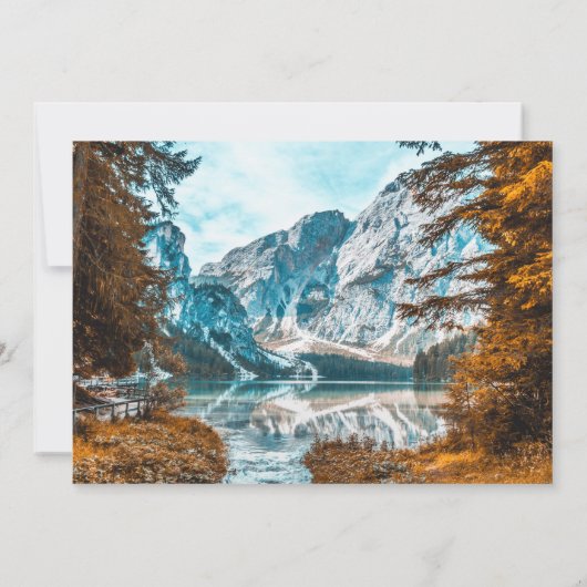 オータムフォレストマウンテン秋の結婚式 招待状 (裏面)