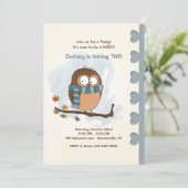 オータムフクロウ招待状 招待状 (スタンド正面)