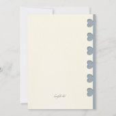 オータムフクロウ招待状 招待状 (裏面)