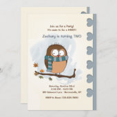 オータムフクロウ招待状 招待状 (正面/裏面)