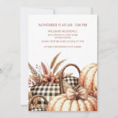 オータムフラワーズ パンプキンブランシュとバブルブライダル 招待状 (裏面)