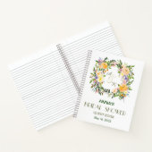 オータムフローラリースブライダルシャワーゲストブック ノートブック (内部)