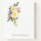 オータムフローラリースブライダルシャワーゲストブック ノートブック (裏面)