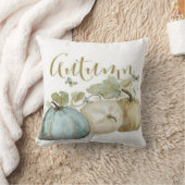 オータムブルーパンプキン装飾用クッション クッション (ブランケット)