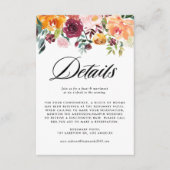 オータムブルームスガーランド 秋の結婚式 詳細情報 エンクロージャーカード (正面)