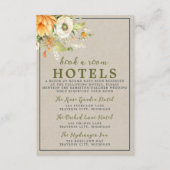 オータムブルームス フラワーフォール オレンジ グリーン ウェディング エンクロージャーカード (正面)