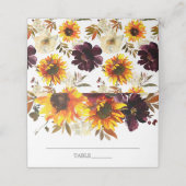 オータムブーケサンフラワーズフローラブライダルシャワー プレイスカード (外部開封)