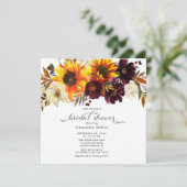 オータムブーケサンフラワーズフローラブライダルシャワー 招待状 (スタンド正面)