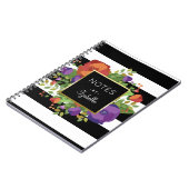 オータムブーケ&シックストライプ名前をカスタムする ノートブック (左側)