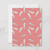 オータムベイビーガールリトルターキー感謝カード 招待状 (裏面)