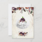 オータムホワイトパンプキンベイビーシャワーのお礼 サンキューカード (正面)