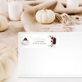 オータムホワイトパンプキン差出人住所 ラベル