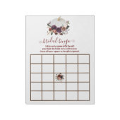 オータムホワイトパンプキン秋恋ビンゴ ノートパッド (回転)