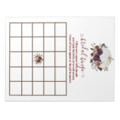 オータムホワイトパンプキン秋恋ビンゴ ノートパッド (正面)