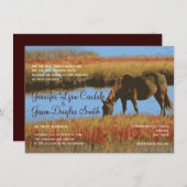 オータムホースカ素朴ントリー結婚式招待状 招待状 (正面/裏面)