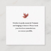 オータムマウンテン結婚ズホテル エンクロージャーカード (正面)