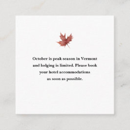 オータムマウンテン結婚ズホテル エンクロージャーカード