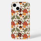 オータムマッシュルームとドングリのスマホケース Case-Mate iPhoneケース (裏面)