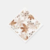 オータムマップルリーフパターン感謝祭 スタンダードカクテルナプキン (角)