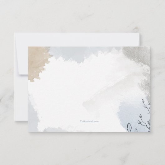 オータムミスト悔やみや弔慰サンキューカード サンキューカード (裏面)