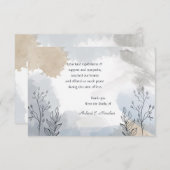 オータムミスト悔やみや弔慰サンキューカード サンキューカード (正面/裏面)