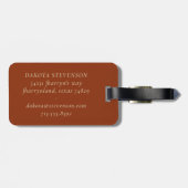 オータムラグジュアリー |宝石トーン金ゴールド幾何大理石 ラゲッジタグ (裏面横)