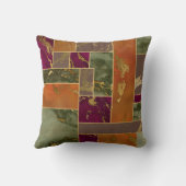 オータムラグジュアリー |幾何学的金ゴールド宝石トーン大理石 クッション (裏面)