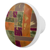 オータムラグジュアリー |幾何学的金ゴールド宝石トーン大理石 セラミックノブ (右)